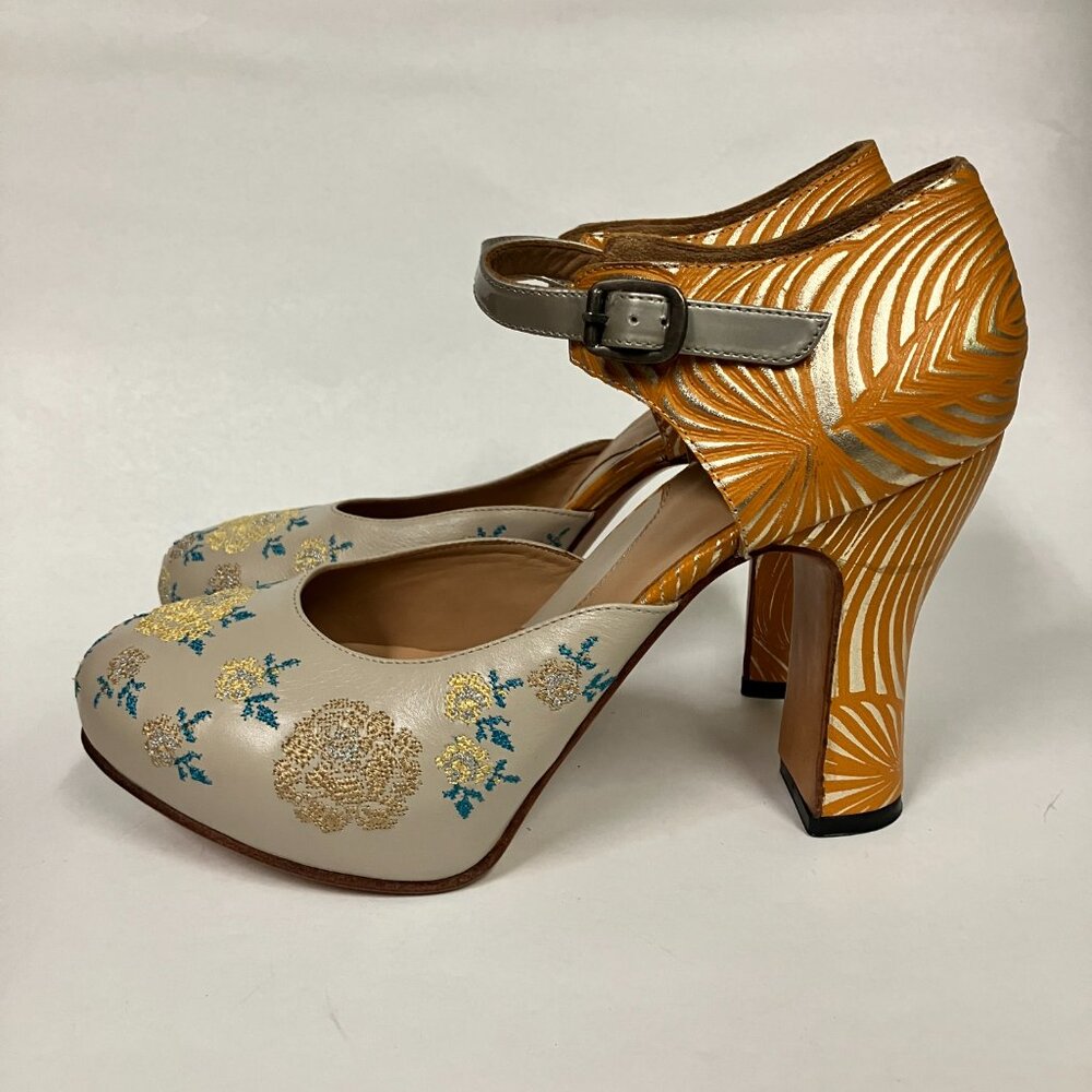 *BRAND NEW!* Fluevog 2017 Miracle Platform FLORA, Floral, Size 9.5 (TTS, narrow) - Picture 3 of 10